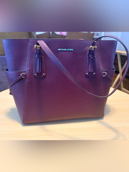 Michael Kors Handbags - Michael Kors Purple Tote with Gold Hardware